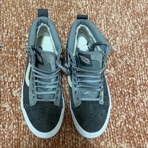 Gray high top vans